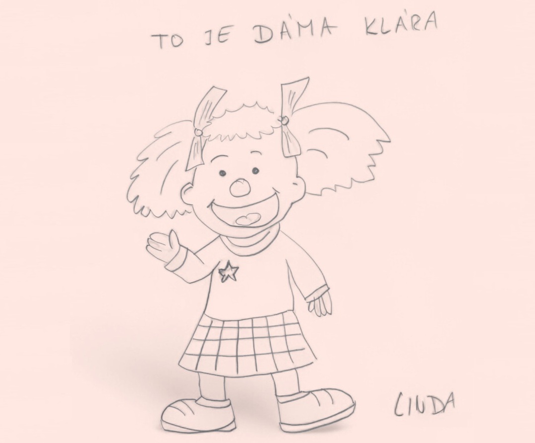 detská maľba bábky Dáma Klára