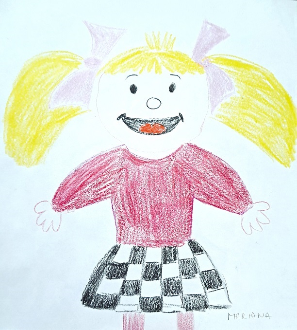 detská maľba bábky Dáma Klára