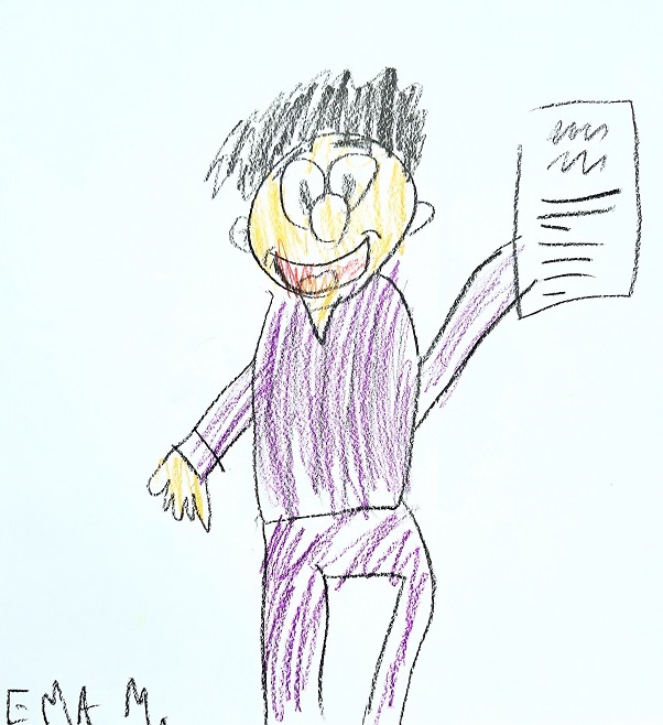 detská maľba bábky Jožko Šprtovský