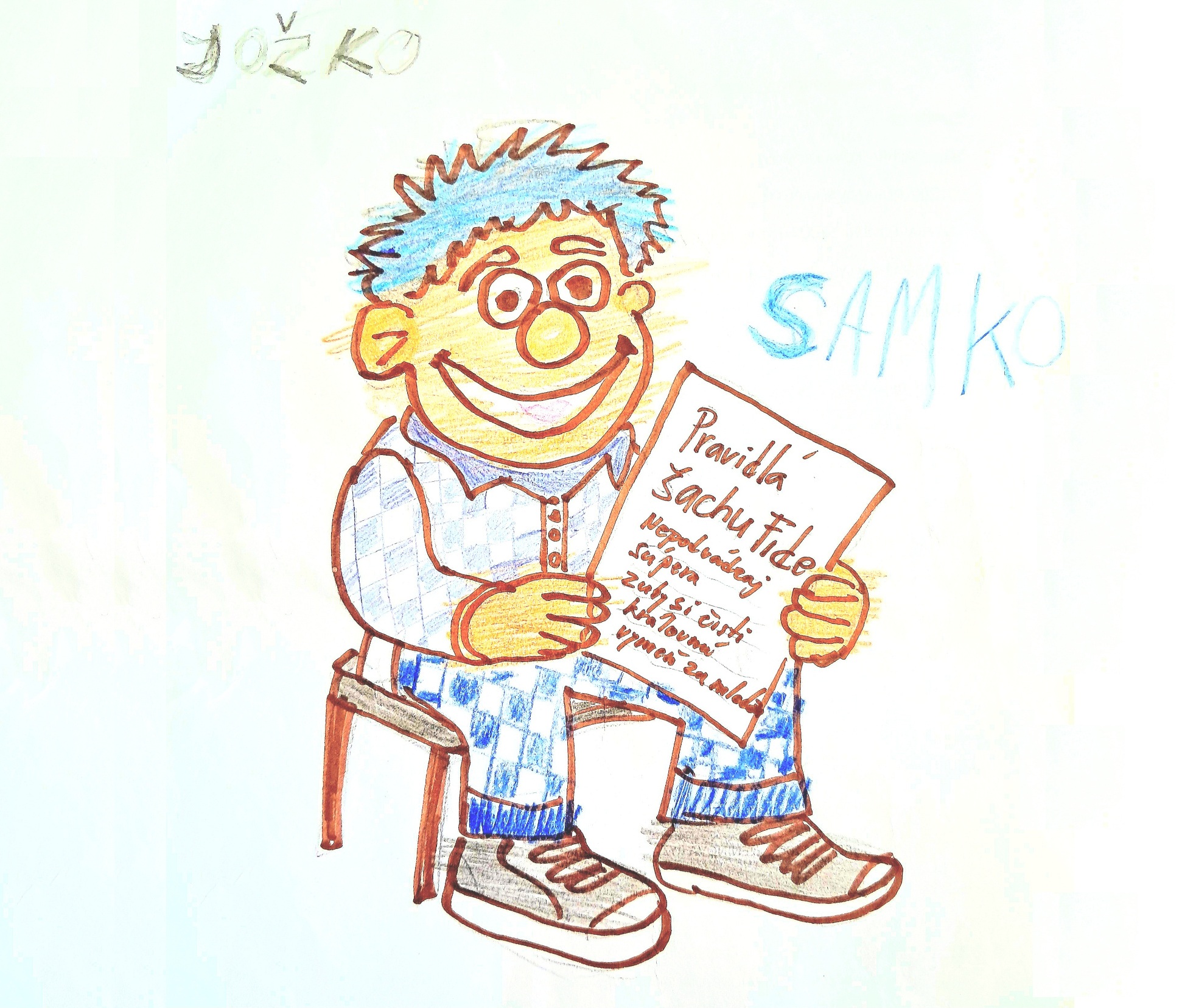 detská maľba bábky Jožko Šprtovský