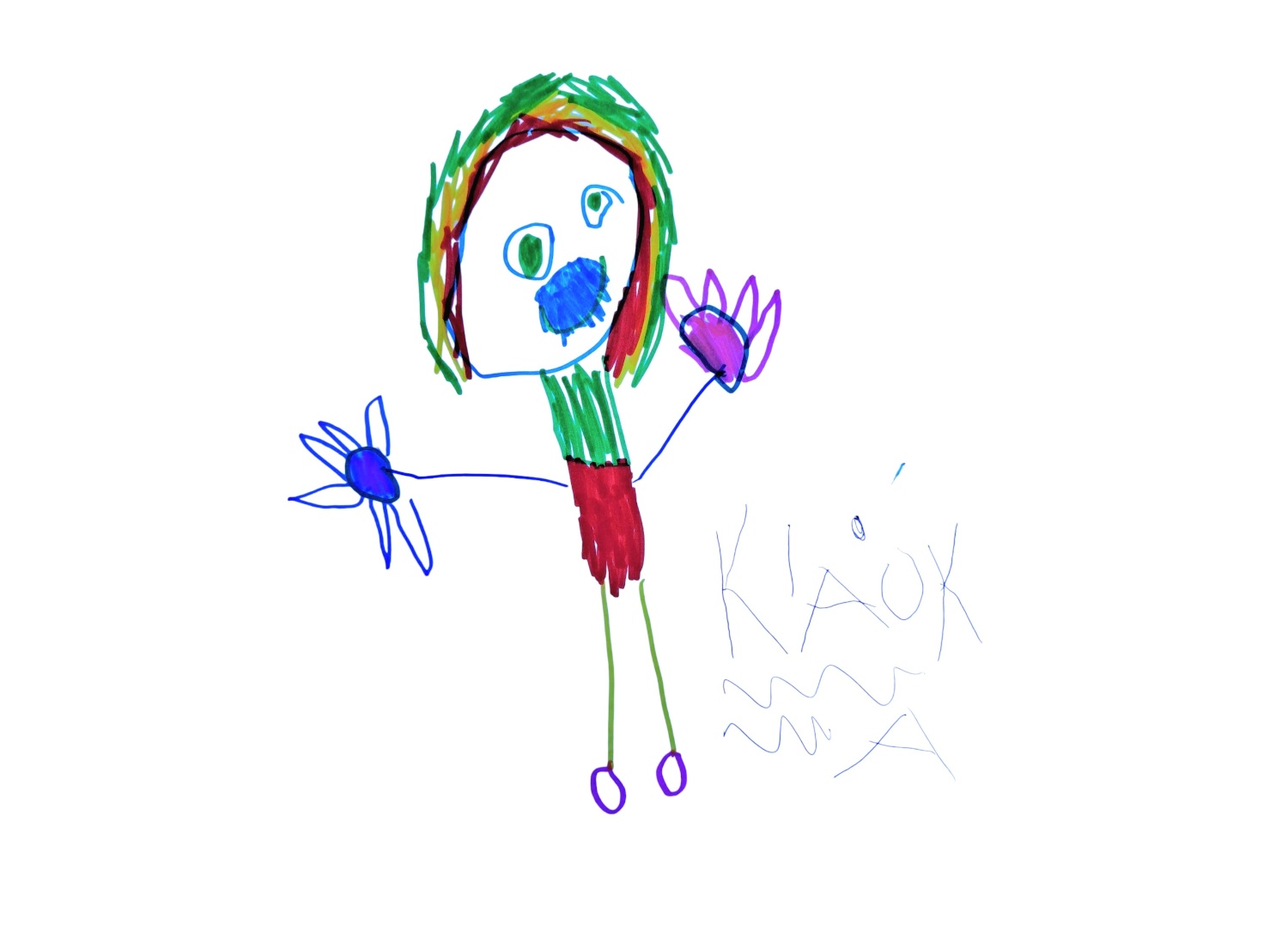 detská maľba bábky Dáma Klára