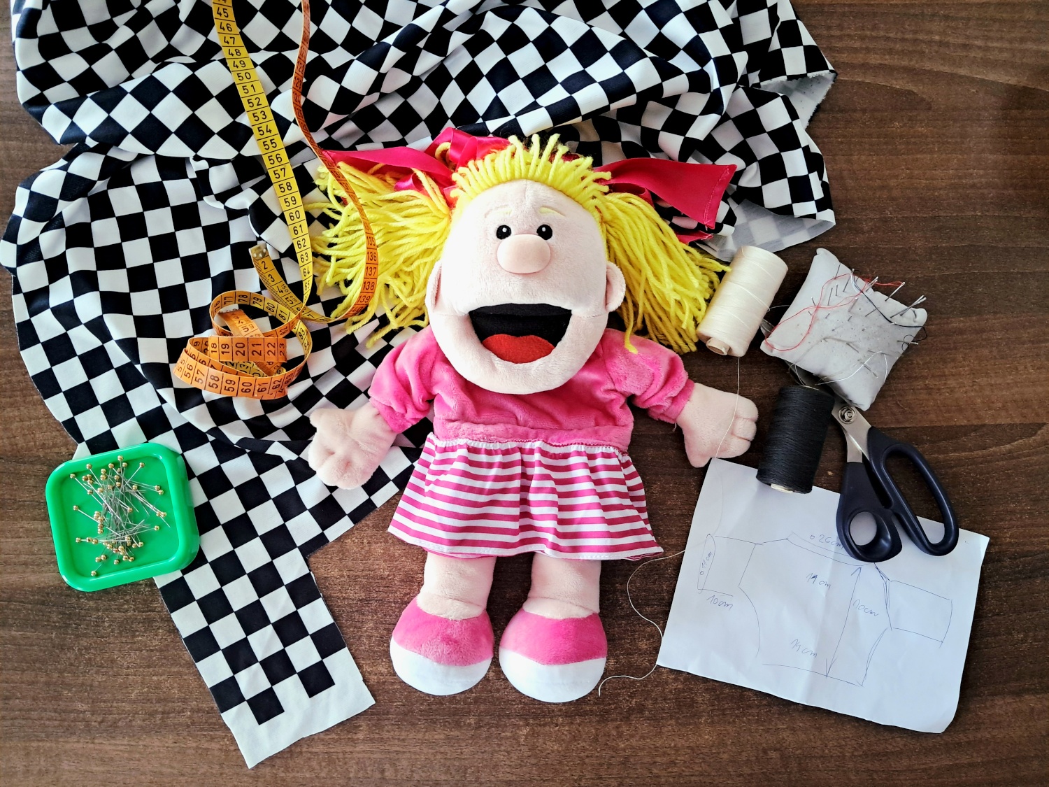 šitie novej sukne pre Kláru