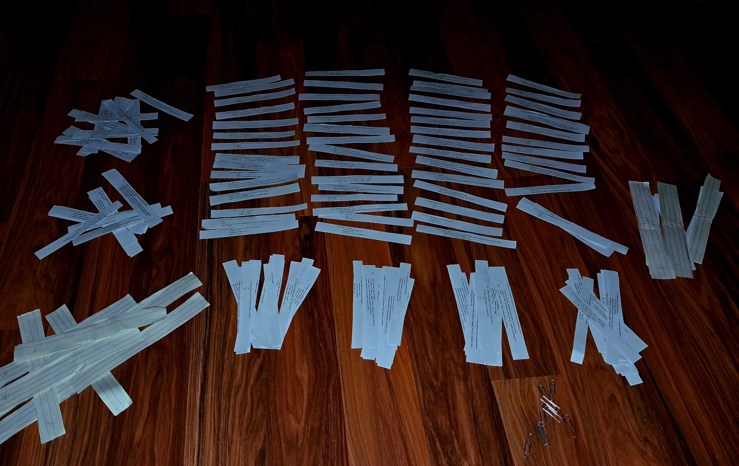 rozloženie lístočkov s testovými otázkami